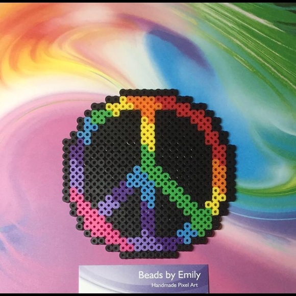Large Rainbow Peace Sign Fridge Magnet Home Decor - Picture 6 of 8
